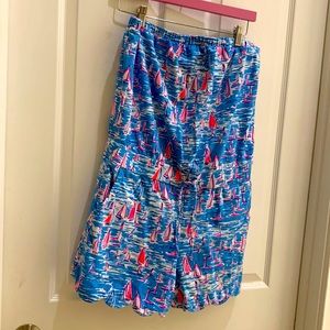 Lilly Pulitzer Jace strapless sailboat romper